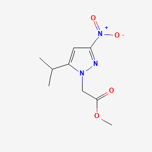 molecular formula C9H13N3O4 B12463938 methyl [3-nitro-5-(propan-2-yl)-1H-pyrazol-1-yl]acetate 
