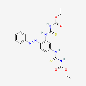 molecular formula C20H22N6O4S2 B12463971 diethyl ({4-[(E)-phenyldiazenyl]benzene-1,3-diyl}dicarbamothioyl)biscarbamate CAS No. 676587-88-5