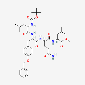 molecular formula C39H57N5O9 B12463997 methyl N-(tert-butoxycarbonyl)leucyl-O-benzyltyrosylglutaminylleucinate 