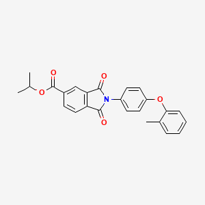 molecular formula C25H21NO5 B12464019 propan-2-yl 2-[4-(2-methylphenoxy)phenyl]-1,3-dioxo-2,3-dihydro-1H-isoindole-5-carboxylate 