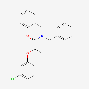 molecular formula C23H22ClNO2 B12464032 N,N-dibenzyl-2-(3-chlorophenoxy)propanamide 