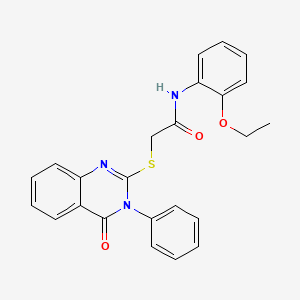 molecular formula C24H21N3O3S B12464036 N-(2-ethoxyphenyl)-2-[(4-oxo-3-phenyl-3,4-dihydroquinazolin-2-yl)sulfanyl]acetamide 