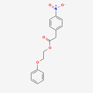 molecular formula C16H15NO5 B12464037 2-Phenoxyethyl 2-(4-nitrophenyl)acetate 