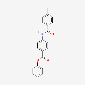 molecular formula C21H17NO3 B12464058 Phenyl 4-{[(4-methylphenyl)carbonyl]amino}benzoate CAS No. 88340-34-5