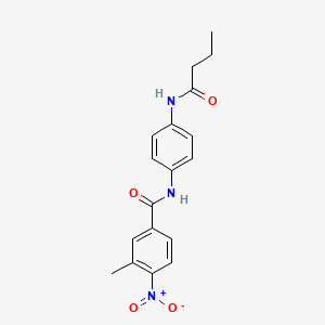 molecular formula C18H19N3O4 B12464075 N-[4-(butanoylamino)phenyl]-3-methyl-4-nitrobenzamide 
