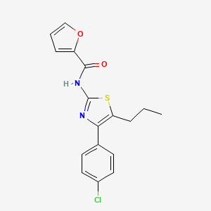 molecular formula C17H15ClN2O2S B12464080 N-[4-(4-chlorophenyl)-5-propyl-1,3-thiazol-2-yl]furan-2-carboxamide 