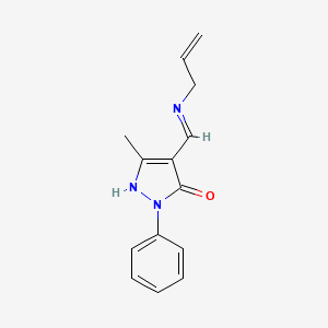 molecular formula C14H15N3O B12464085 (4Z)-4-[(allylamino)methylene]-5-methyl-2-phenyl-2,4-dihydro-3H-pyrazol-3-one 