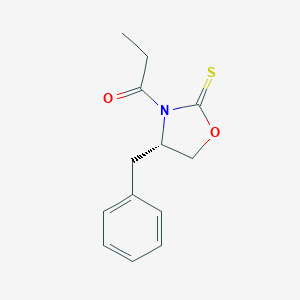 molecular formula C13H15NO2S B124641 (S)-4-Benzyl-3-propionyl-1,3-oxazolidine-2-thione CAS No. 145588-95-0