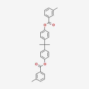 molecular formula C31H28O4 B12464114 Propane-2,2-diyldibenzene-4,1-diyl bis(3-methylbenzoate) 