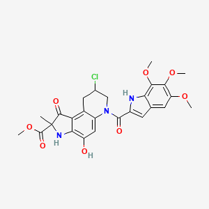 molecular formula C26H26ClN3O8 B1246418 duocarmycin C1 