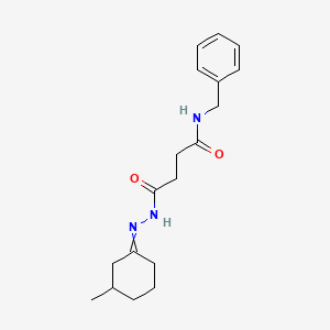 molecular formula C18H25N3O2 B12464199 N-benzyl-N'-[(3-methylcyclohexylidene)amino]butanediamide CAS No. 328026-97-7