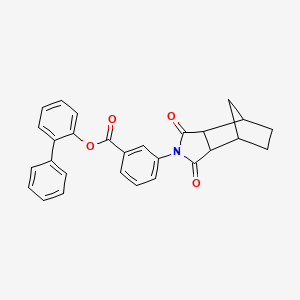 molecular formula C28H23NO4 B12464216 biphenyl-2-yl 3-(1,3-dioxooctahydro-2H-4,7-methanoisoindol-2-yl)benzoate 