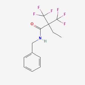 molecular formula C13H13F6NO B12464219 N-benzyl-2,2-bis(trifluoromethyl)butanamide 