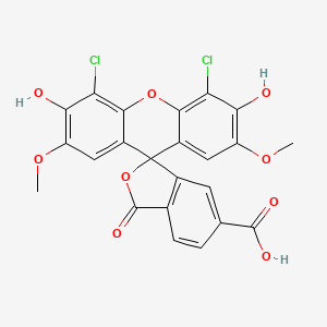 molecular formula C23H14Cl2O9 B1246429 6-Carboxy-4',5'-dichloro-2',7'-dimethoxyfluorescein CAS No. 82855-40-1