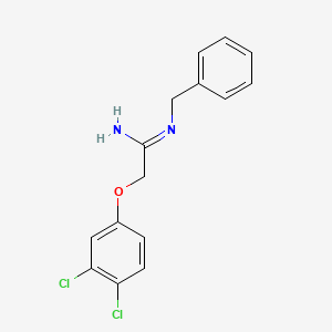 molecular formula C15H14Cl2N2O B12464330 N'-benzyl-2-(3,4-dichlorophenoxy)ethanimidamide 