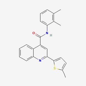 molecular formula C23H20N2OS B12464395 N-(2,3-dimethylphenyl)-2-(5-methylthiophen-2-yl)quinoline-4-carboxamide 