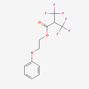 molecular formula C12H10F6O3 B12464397 2-Phenoxyethyl 3,3,3-trifluoro-2-(trifluoromethyl)propanoate 