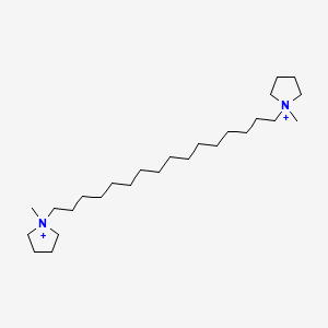 molecular formula C26H54N2+2 B1246442 1,1'-Hexadecane-1,16-diylbis(1-methylpyrrolidinium) 