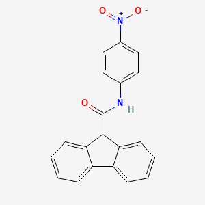 molecular formula C20H14N2O3 B12464457 N-(4-nitrophenyl)-9H-fluorene-9-carboxamide 