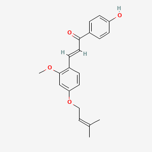 molecular formula C21H22O4 B1246447 Xinjiachalcone A 