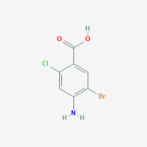molecular formula C7H5BrClNO2 B12464516 4-Amino-5-bromo-2-chlorobenzoic acid 