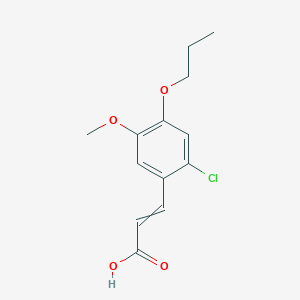 molecular formula C13H15ClO4 B12464549 (E)-3-(2-chloro-5-methoxy-4-propoxyphenyl)acrylic acid 
