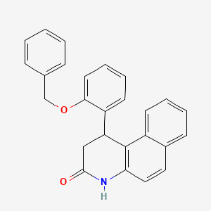 molecular formula C26H21NO2 B12464559 1-[2-(benzyloxy)phenyl]-1,4-dihydrobenzo[f]quinolin-3(2H)-one 