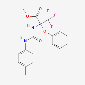 molecular formula C18H17F3N2O4 B12464590 methyl 3,3,3-trifluoro-N-[(4-methylphenyl)carbamoyl]-2-phenoxyalaninate 