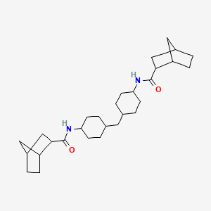 molecular formula C29H46N2O2 B12464740 N,N'-(methanediyldicyclohexane-4,1-diyl)bisbicyclo[2.2.1]heptane-2-carboxamide 