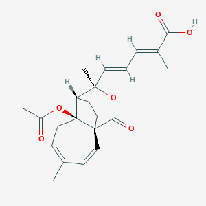 molecular formula C22H26O6 B1246477 Pseudolaric acid H 