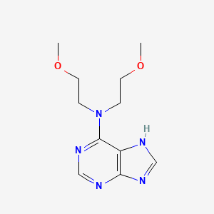 molecular formula C11H17N5O2 B12464776 N,N-bis(2-methoxyethyl)-9H-purin-6-amine 