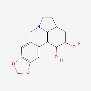 molecular formula C16H19NO4 B12464822 2,3,3a,4,5,7,12b,12c-Octahydro-1H-[1,3]dioxolo[4,5-j]pyrrolo[3,2,1-de]phenanthridine-1,2-diol 