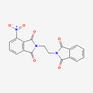 molecular formula C18H11N3O6 B12464841 2-[2-(1,3-Dioxoisoindol-2-yl)ethyl]-4-nitroisoindole-1,3-dione CAS No. 7508-96-5