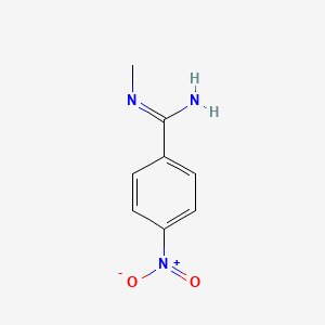 molecular formula C8H9N3O2 B12464857 N-methyl-4-nitrobenzenecarboximidamide 