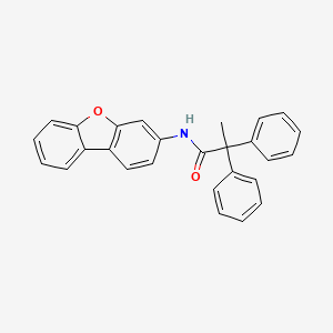 molecular formula C27H21NO2 B12464902 N-(dibenzo[b,d]furan-3-yl)-2,2-diphenylpropanamide 