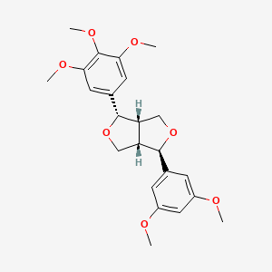 molecular formula C23H28O7 B12465046 (3R,3aS,6S,6aS)-3-(3,5-dimethoxyphenyl)-6-(3,4,5-trimethoxyphenyl)-1,3,3a,4,6,6a-hexahydrofuro[3,4-c]furan 