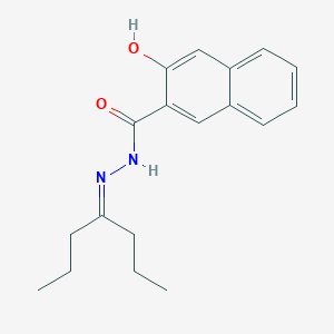 molecular formula C18H22N2O2 B12465085 N'-(heptan-4-ylidene)-3-hydroxynaphthalene-2-carbohydrazide 