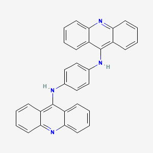 molecular formula C32H22N4 B12465138 N,N'-Di-acridin-9-yl-benzene-1,4-diamine 