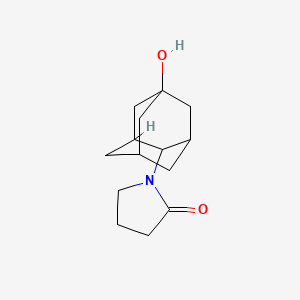 molecular formula C14H21NO2 B12465144 N-(1-Hydroxy-4-adamantyl)-2-pyrrolidone CAS No. 84709-80-8