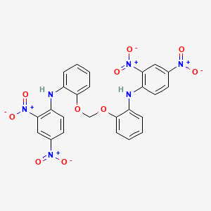 molecular formula C25H18N6O10 B12465150 N,N'-[methanediylbis(oxybenzene-2,1-diyl)]bis(2,4-dinitroaniline) 
