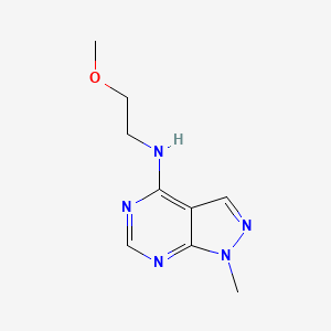molecular formula C9H13N5O B12465179 N-(2-methoxyethyl)-1-methyl-1H-pyrazolo[3,4-d]pyrimidin-4-amine CAS No. 869072-46-8