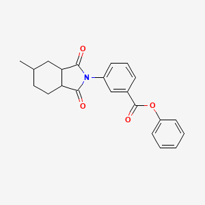molecular formula C22H21NO4 B12465201 phenyl 3-(5-methyl-1,3-dioxooctahydro-2H-isoindol-2-yl)benzoate 