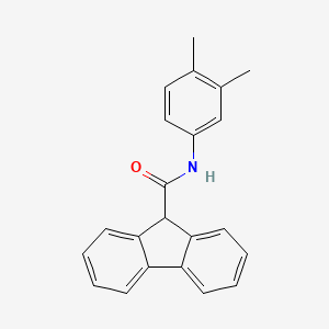 molecular formula C22H19NO B12465211 N-(3,4-dimethylphenyl)-9H-fluorene-9-carboxamide 