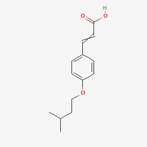 molecular formula C14H18O3 B12465220 (E)-3-[4-(3-methylbutoxy)phenyl]prop-2-enoic acid 