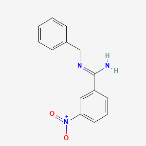 molecular formula C14H13N3O2 B12465281 N-benzyl-3-nitrobenzenecarboximidamide CAS No. 732192-33-5