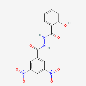 molecular formula C14H10N4O7 B12465322 N'-[(2-hydroxyphenyl)carbonyl]-3,5-dinitrobenzohydrazide 