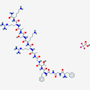 molecular formula C63H101F3N22O17 B12465377 Nociceptin (1-13) amide TFA 