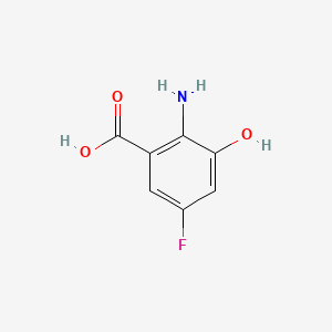 molecular formula C7H6FNO3 B12465393 2-Amino-5-fluoro-3-hydroxybenzoic acid 