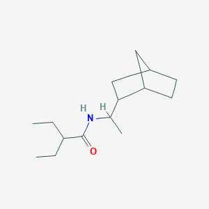 molecular formula C15H27NO B12465500 N-[1-(bicyclo[2.2.1]hept-2-yl)ethyl]-2-ethylbutanamide 