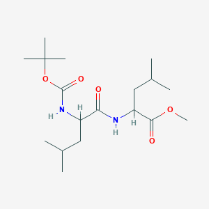 molecular formula C18H34N2O5 B12465521 methyl N-(tert-butoxycarbonyl)leucylleucinate 